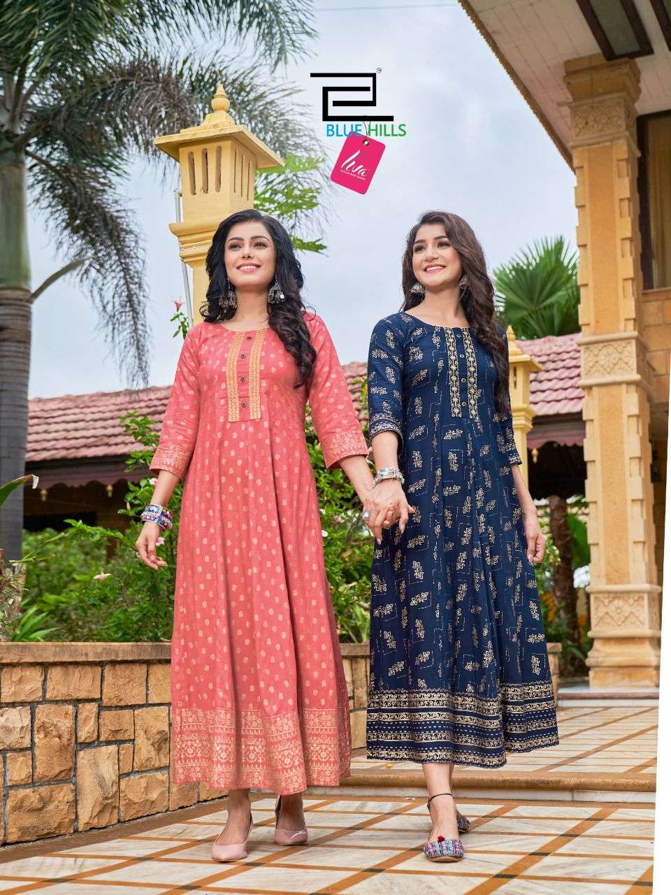 blue hills catch up anarkali gown rayon liva fabrics kurtis 