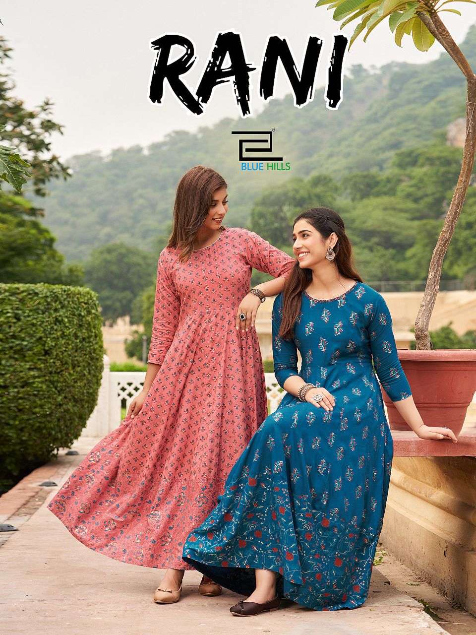 blue hills rani vol 1 rauon anarkali gown design for women 