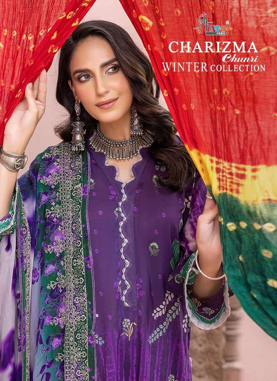 charizma chunari winter collection by shree fabs pakistani suits