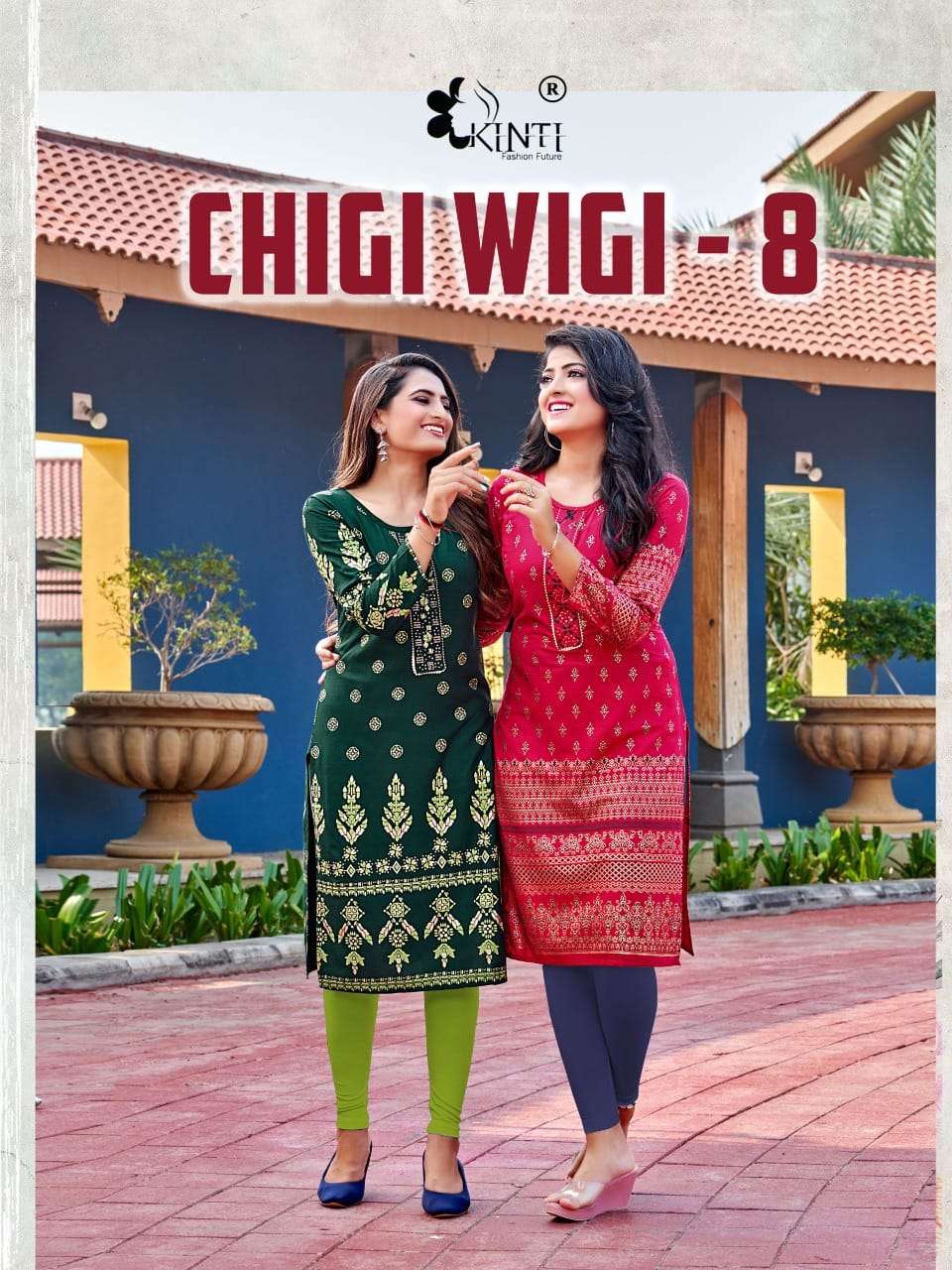 chigi wigi vol 8 by kinti simple sober readymade kurtis for girls 