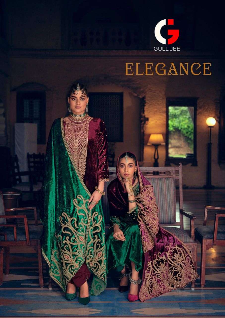 gull jee present elegance viscose velvet pakistani winter suits