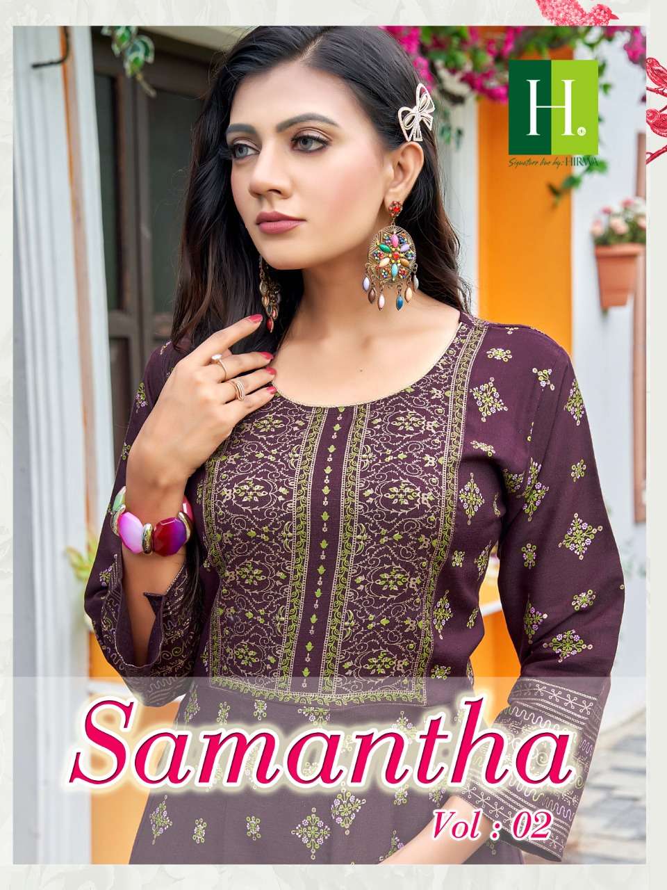 hirwa samantha vol 2 anarkali ladies kurtas for wholesale 