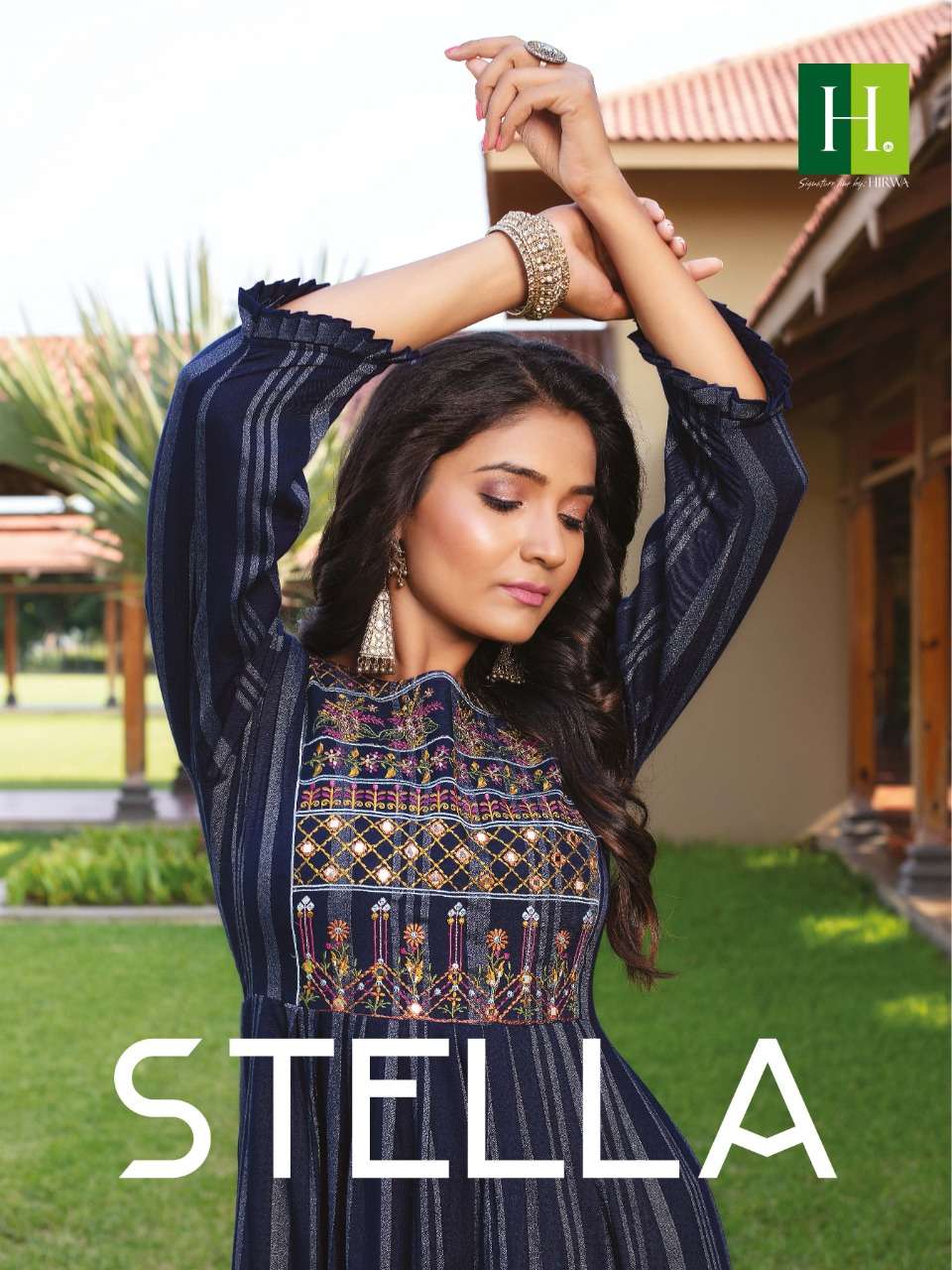 hirwa stella rayon anarkali ghera pattern kurtis exports 