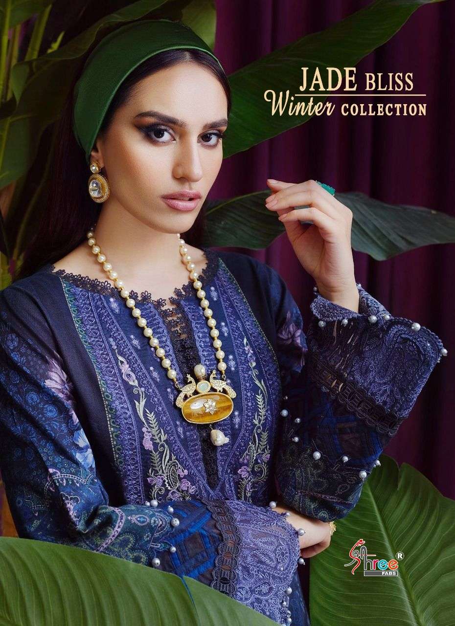 jade bliss winter collection by shree fabs pashmina embroidery salwar kameez