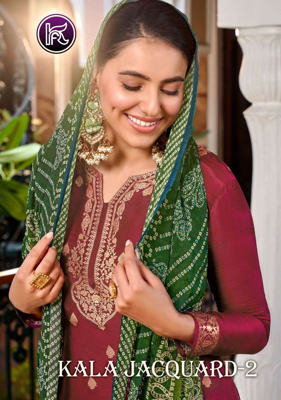 kala jacquard vol 2 silk fancy salwar kameez design wholesale 