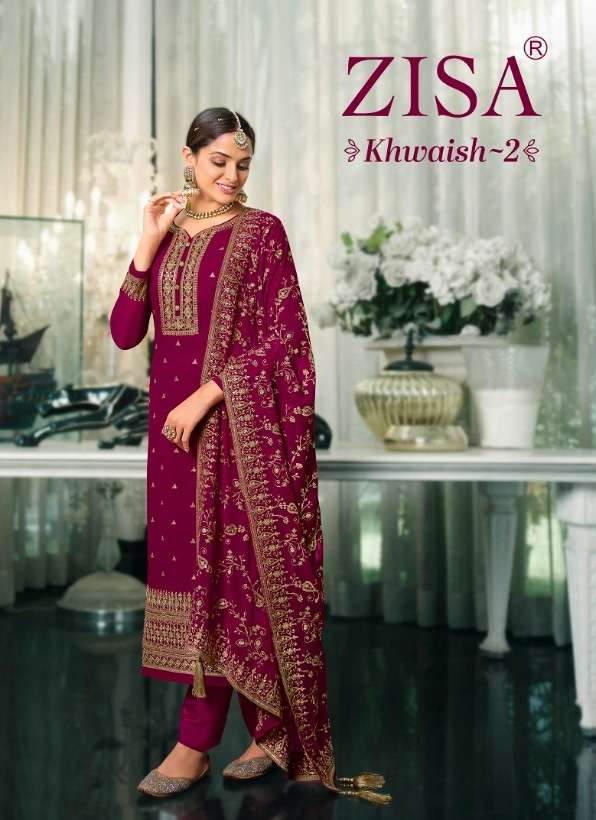 khwaish vol 2 by zisa meera trendz georgette embroidery suits