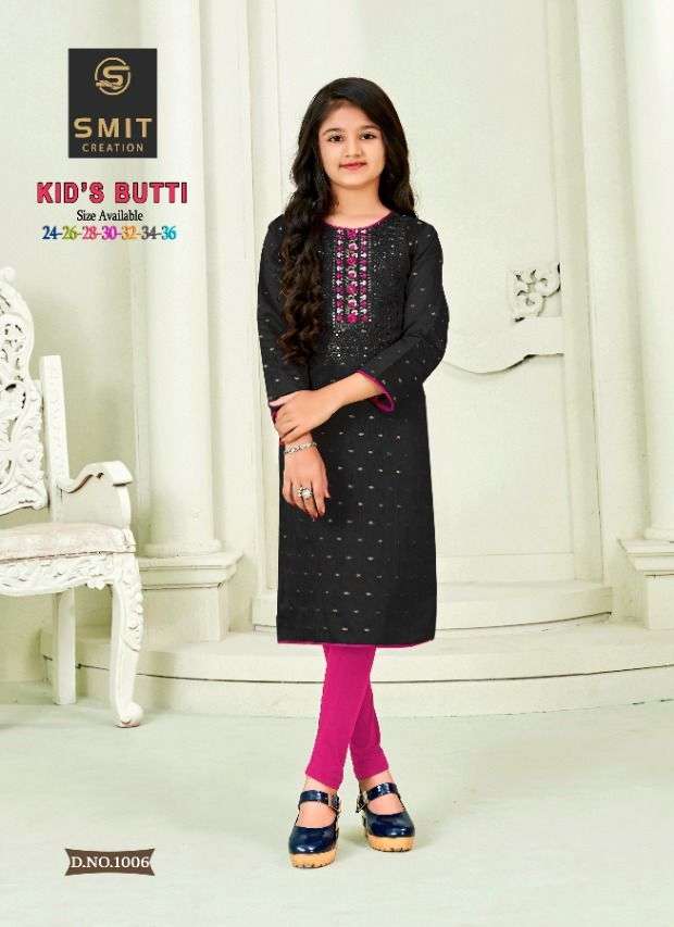 kids butti by poonam chanderi fancy kids wear kurti