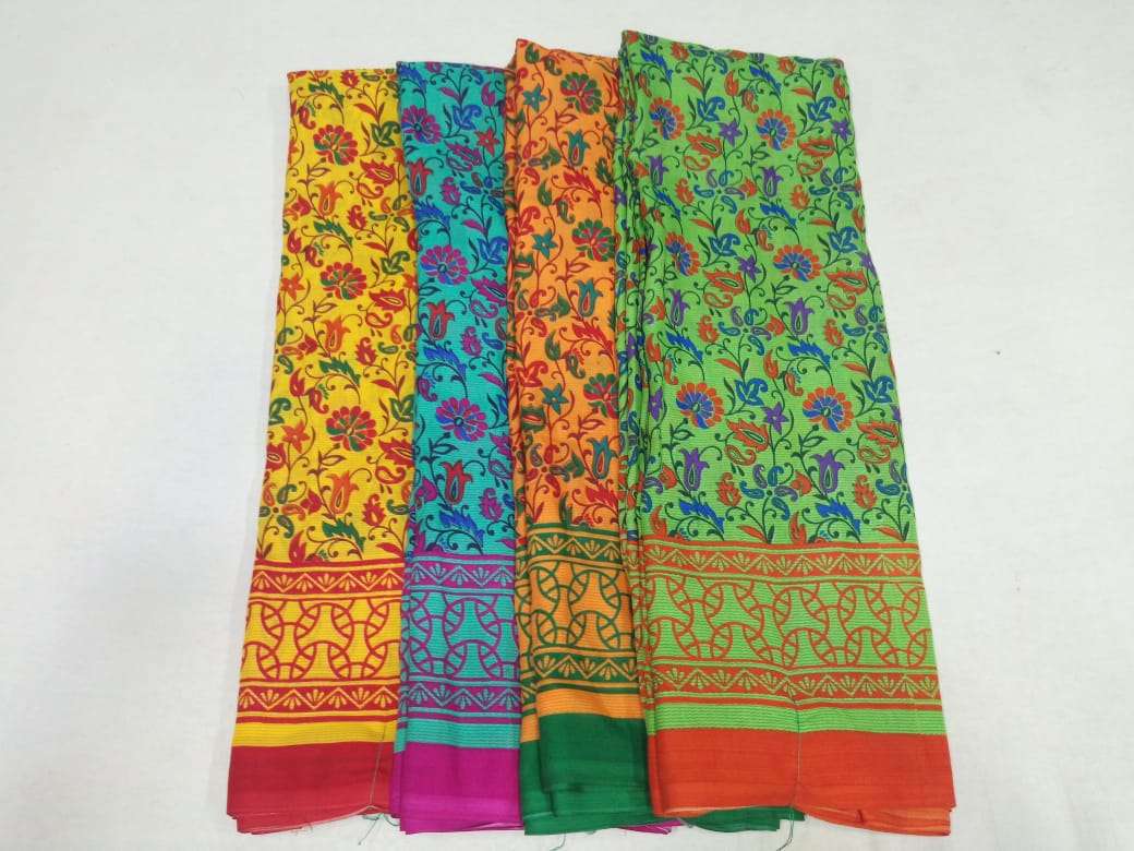 Kimaya Daily Wear Crape Printed poonam Saree At Lowest Price In India