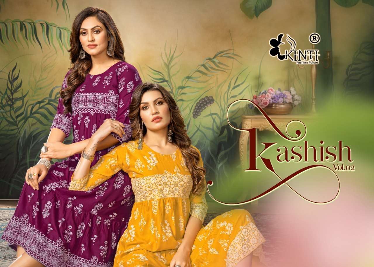 kinti kashish multi layer kurti design wholesale only 