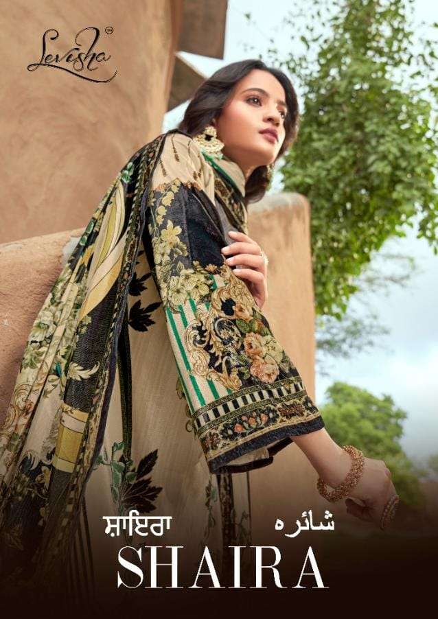levisha present shaira velvet pakistani printed dress materials for winter wear