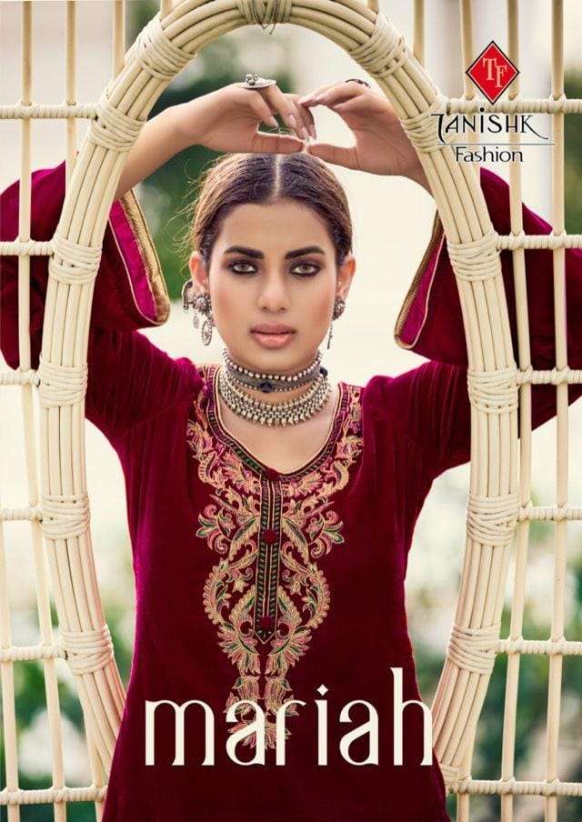 mariah by tanishk velvet heavy work winter suits