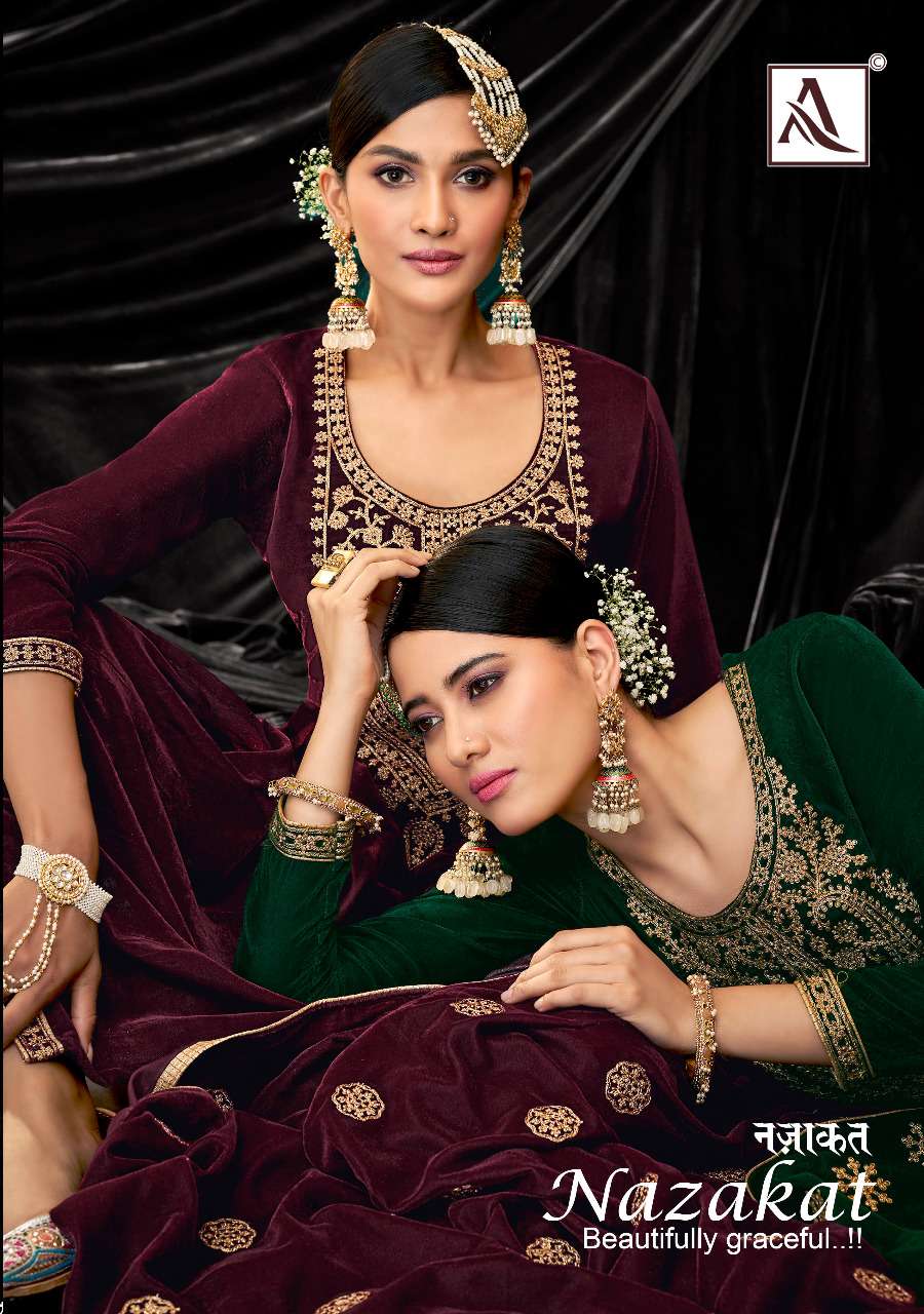 nazakat by alok suit velvet winter fancy salwar kameez