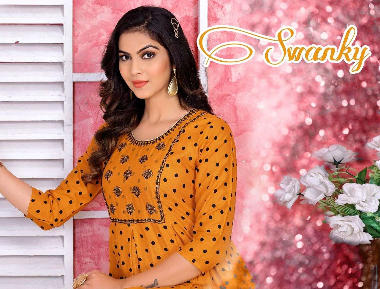 NEW RIYAA SWANKY VOL.1 RAYON PRINT Embroidered With sequence Work KURTI CATALOG WHOLESASALER BEST RATE