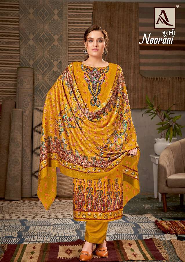 noorani by alok pashmina printed casual dress materials