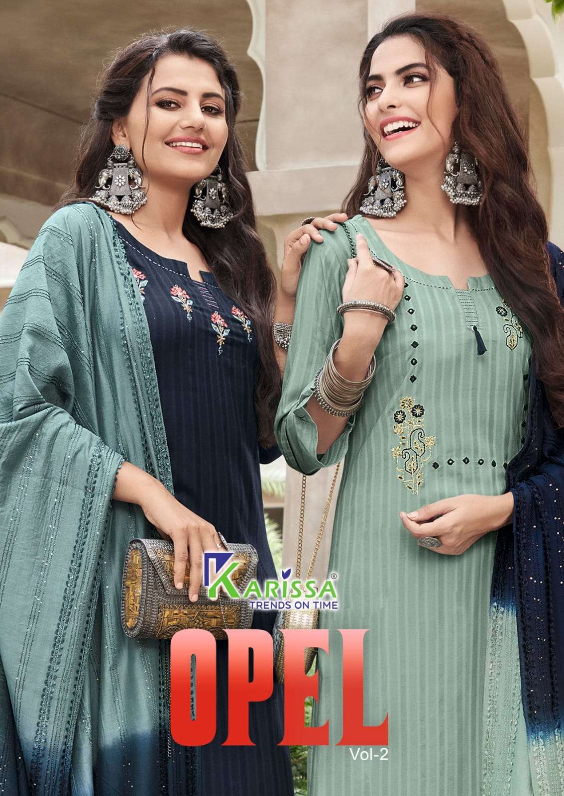 opel vol 2 by karissa viscose rayon liva fabrics readymade salwar kameez