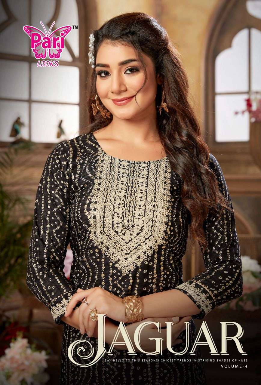 pari jaguar vol 4 rayon bandhani print kurtis exports 