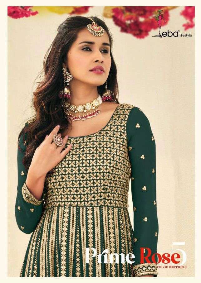 prime rose 5 colour edition 3 by eba lifestyle readymade party wear long dresses