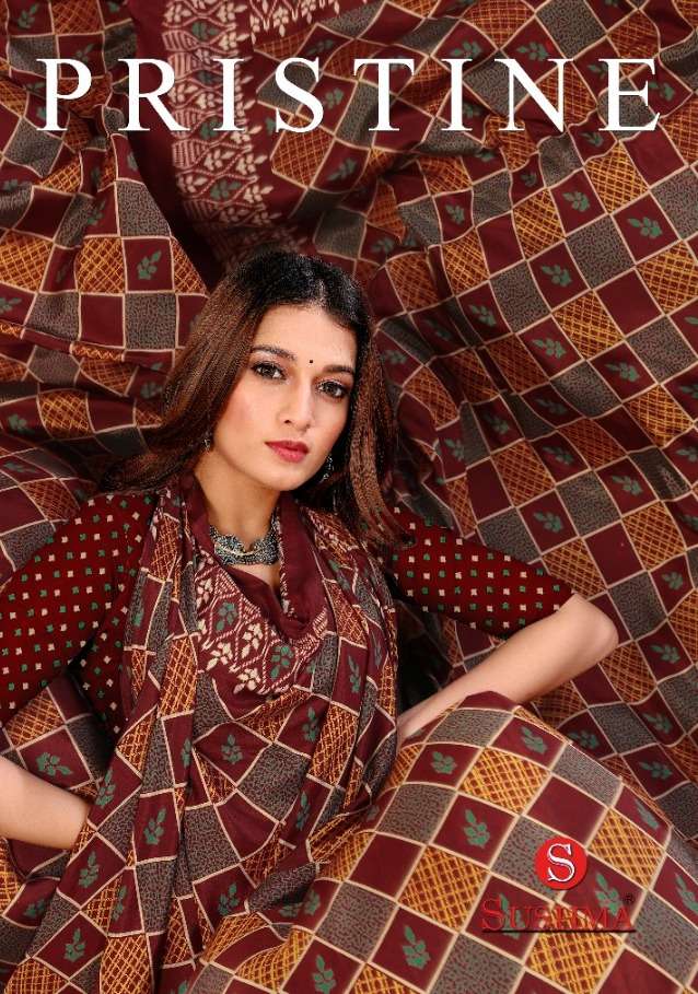 pristine by sushma printed crape designer sarees