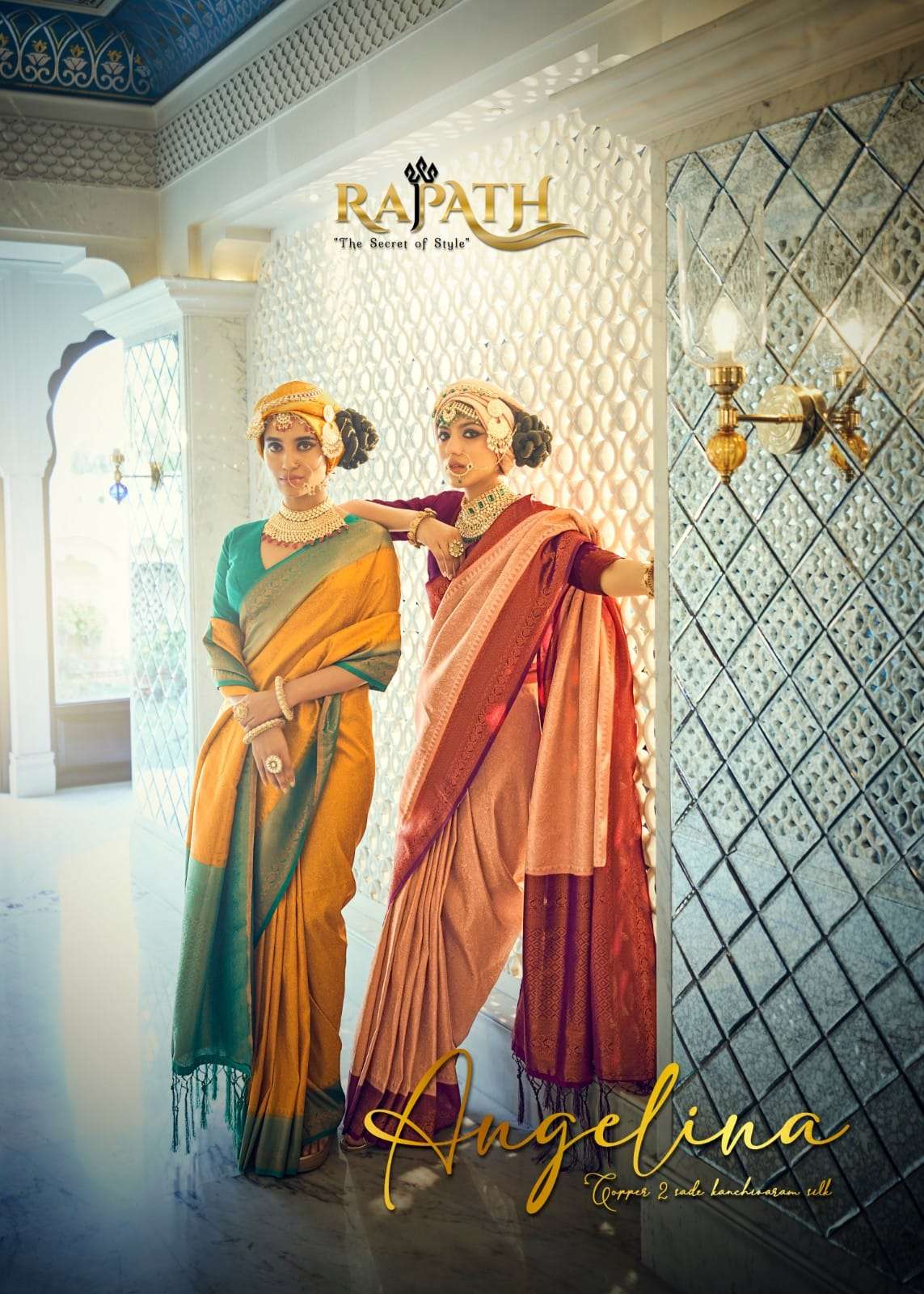 rajpath angelina soft silk with chaap dying sarees wholesale supplier 