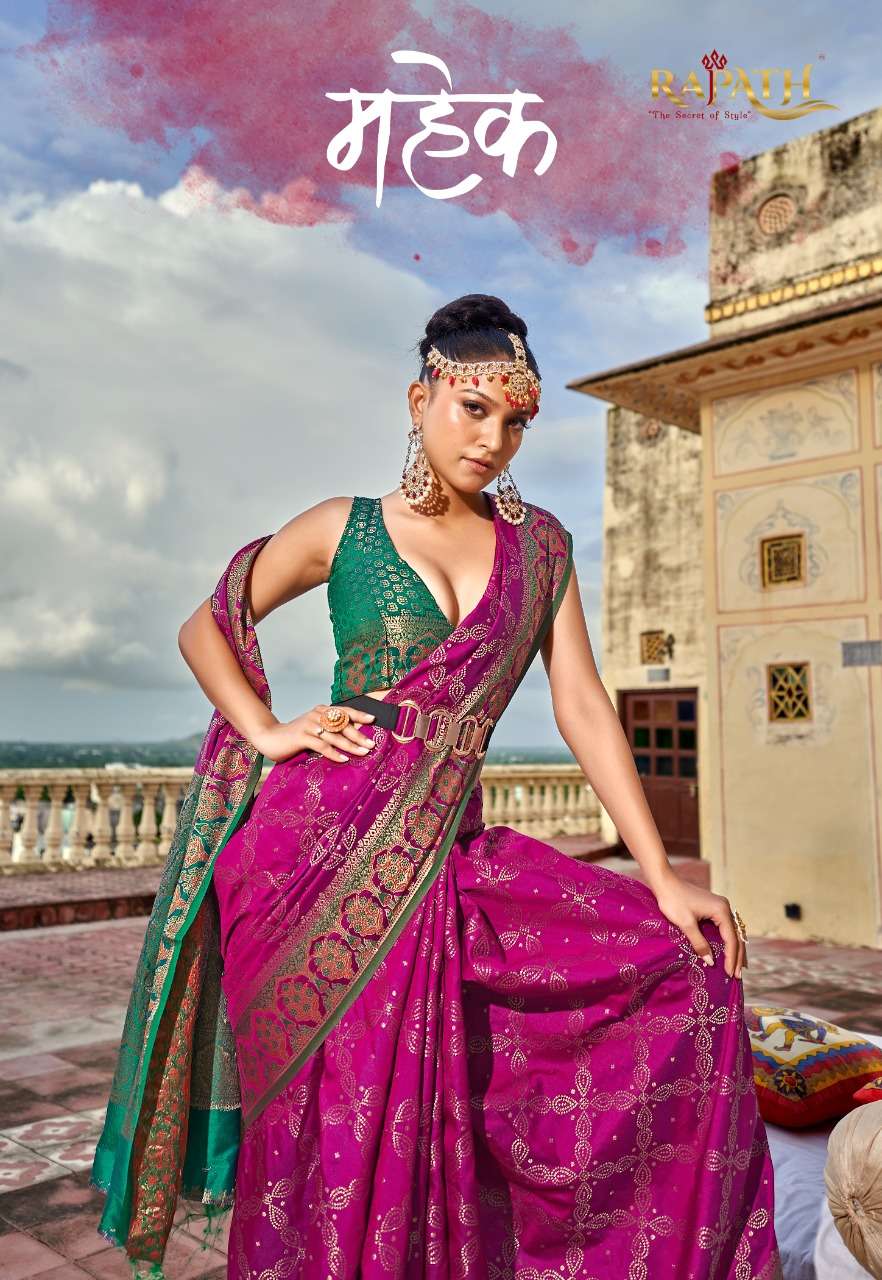 rajpath mahek soft patila silk weaving sarees authorized supplier in surat mumbai 