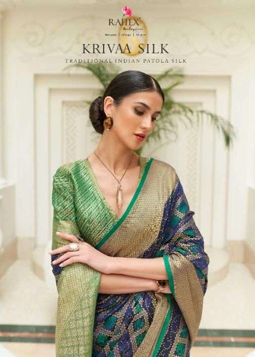 rajtex krivaa silk 268001-268006 series indian patola silk sarees wholesale 