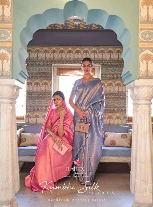 rajtex kumbhi silk petals 236001-236006 series handloom silk saree super hit collection 