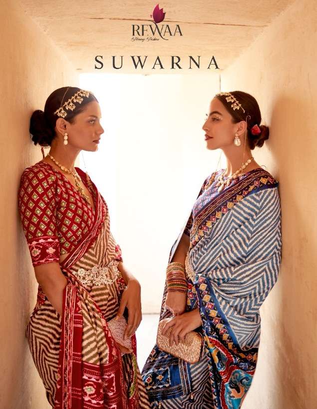rewaa suwarna smooth patola silk wholesale saree shopkeeper in surat 