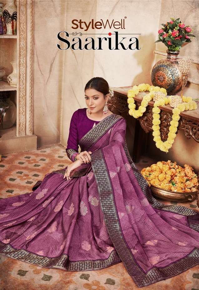 saarika by stylewell chiffon designer fancy sarees