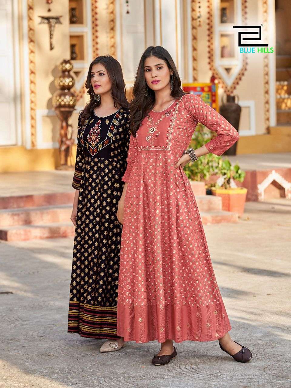 sandwich by blue hills rayon anarkali long gown big size kurti collection