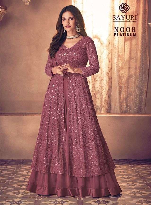 sayuri noor platinum full stitched dresses for festive wear 