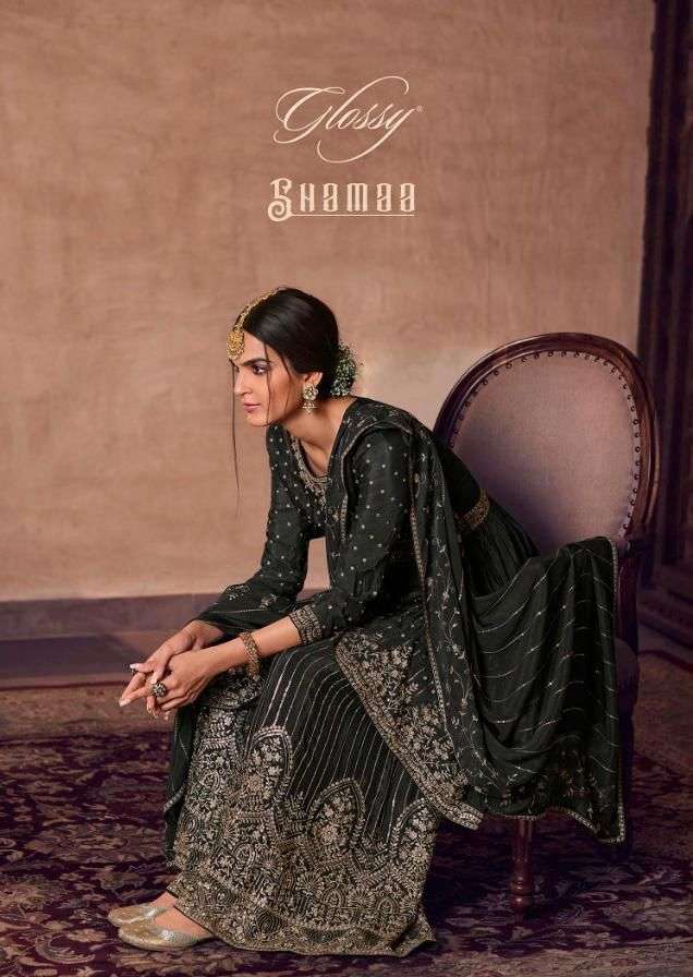 shamma by glossy readymade free size exclusive sharara style suits
