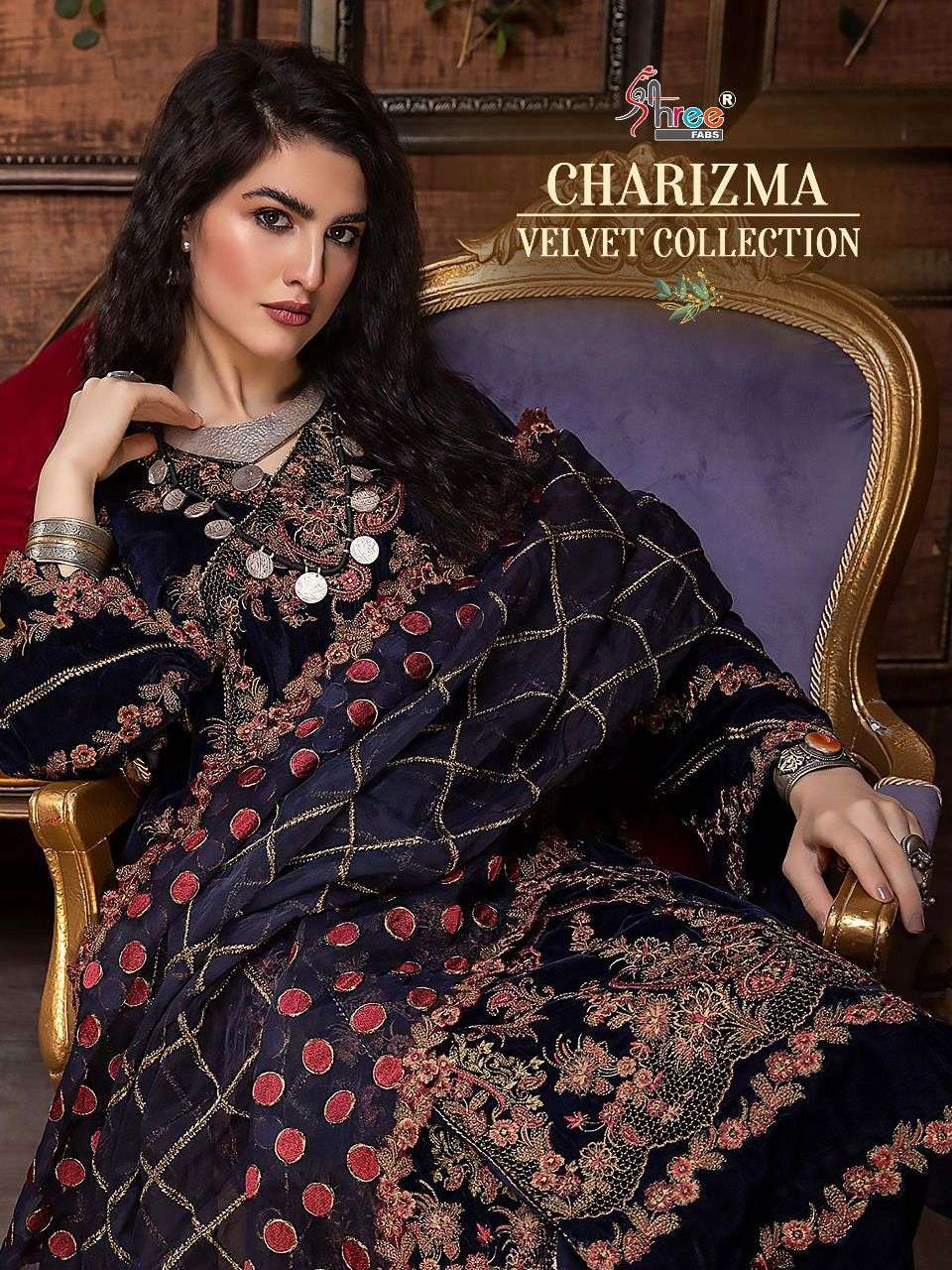 shree fabs charizma velvet winter dress collection wholesale rate 