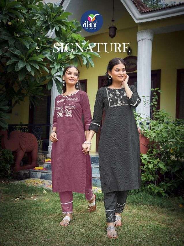 signature by vitara fancy readymade kurti with pant