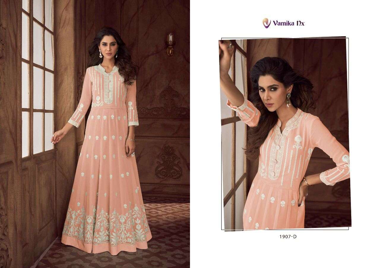 siya vol 2 silver by vamika nx georgette long anarkali gown