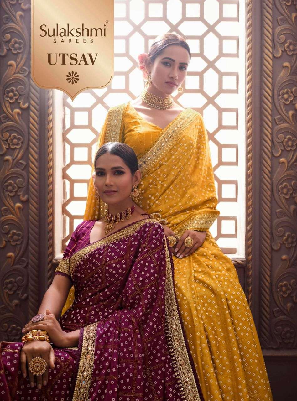 sulakshmi sarees utsav 1201-1210 series wedding heavy party wear sarees exports 