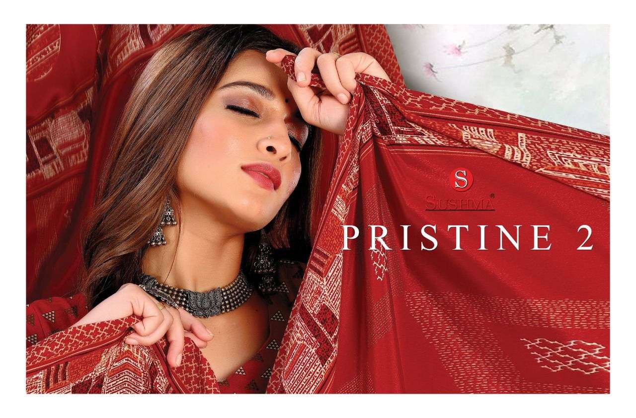 sushma pristine vol 2 crape printed sarees