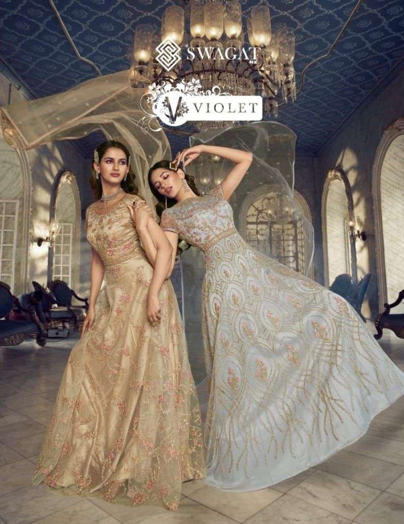swagat violet 5401-5408 series exclusive wedding fancy salwar kameez