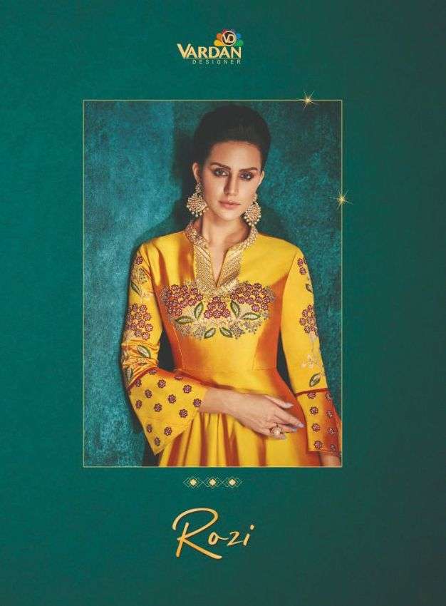 Vardan Designer Rozi Vol 1 Readymade Party Wear Long Gown Kurti Collection