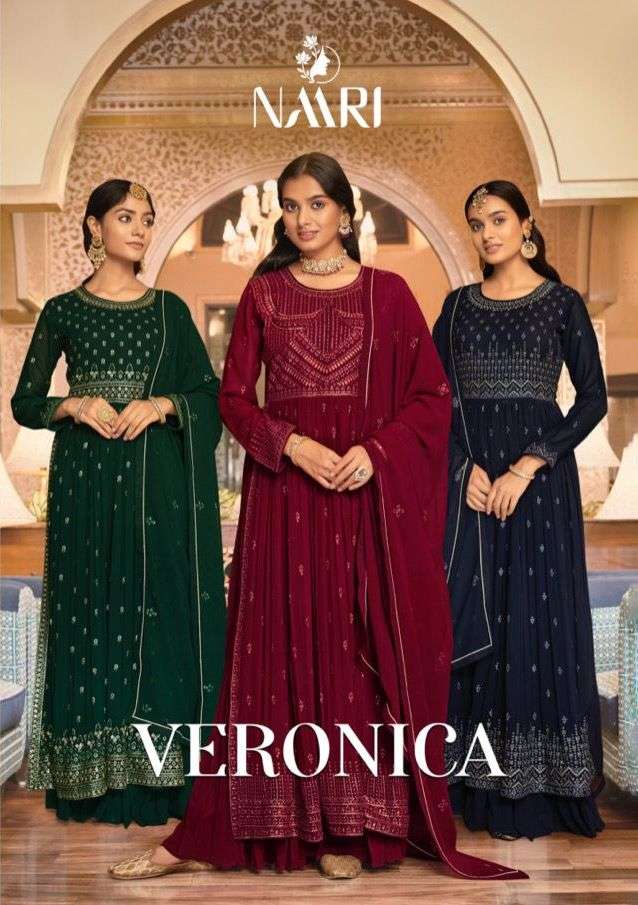veronica by naari readymade nayra cut fancy dress outfit