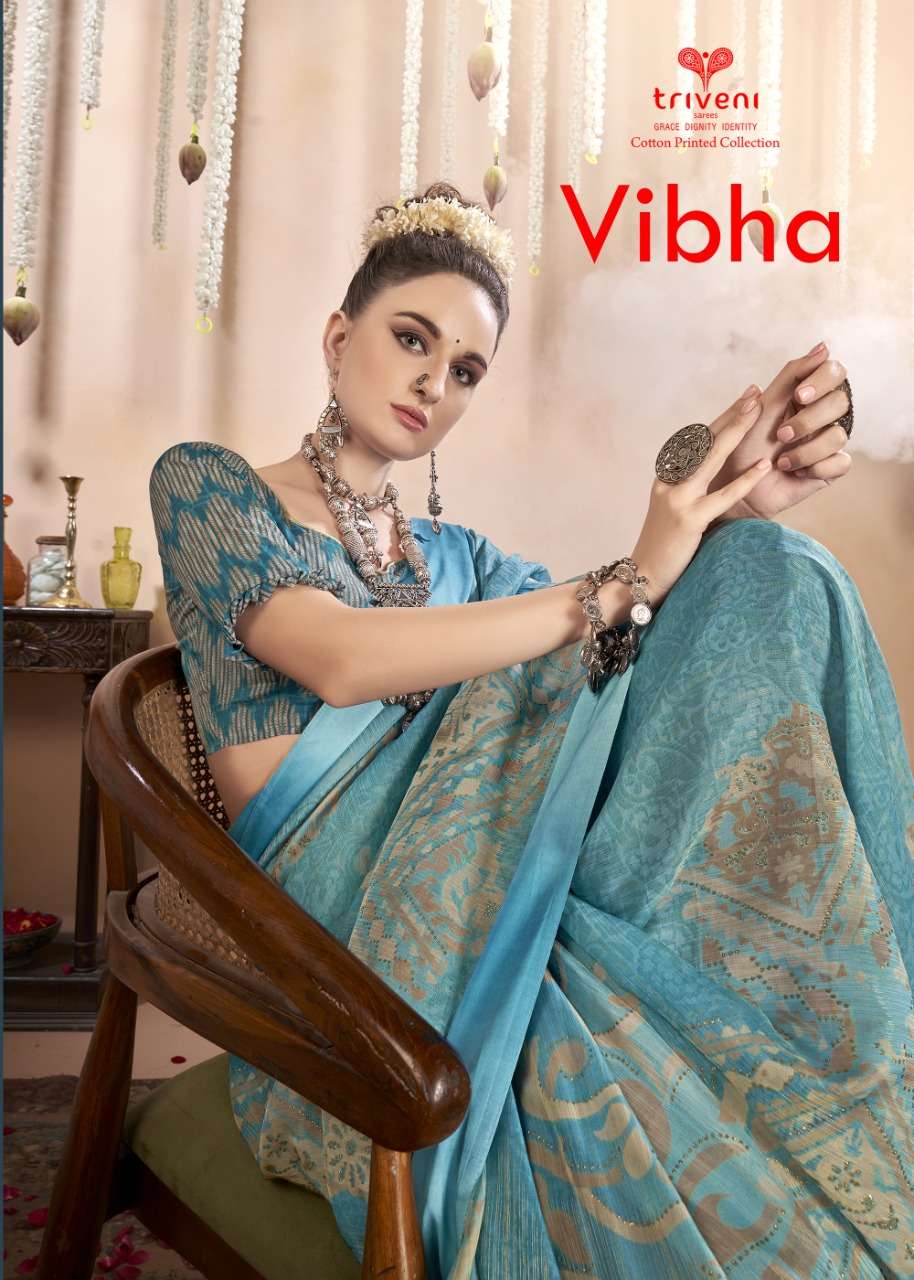 vibha by triveni organza silk traditional style saree catalogue
