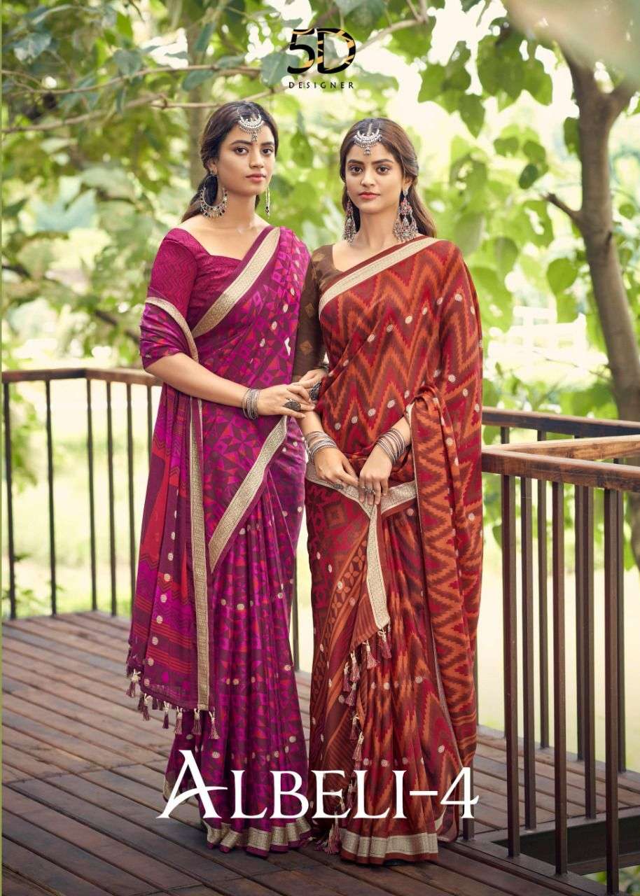 5d albeli vol 4 soft silk casual wear sarees