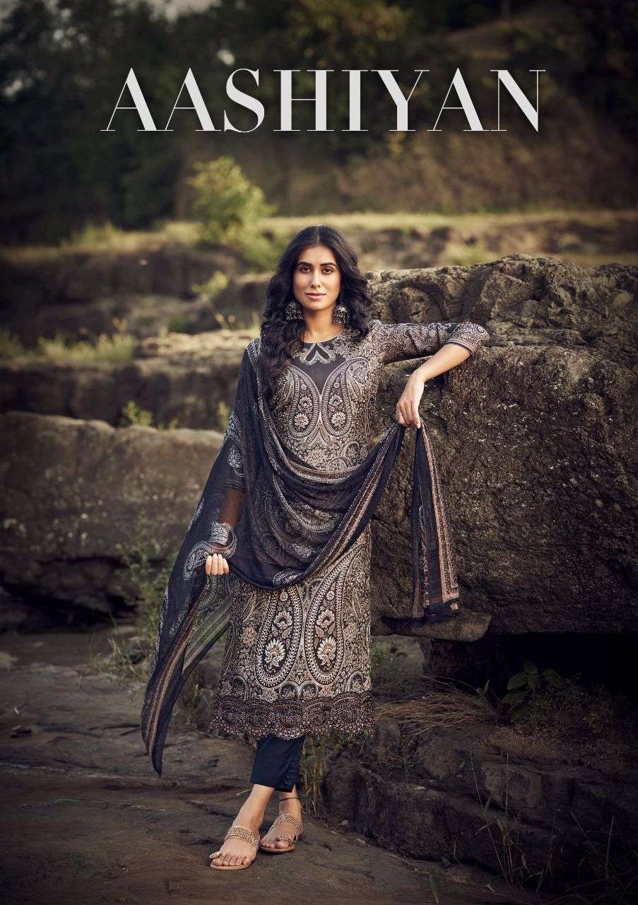 aashiyan by sargam viscose pashmina winter dress materials