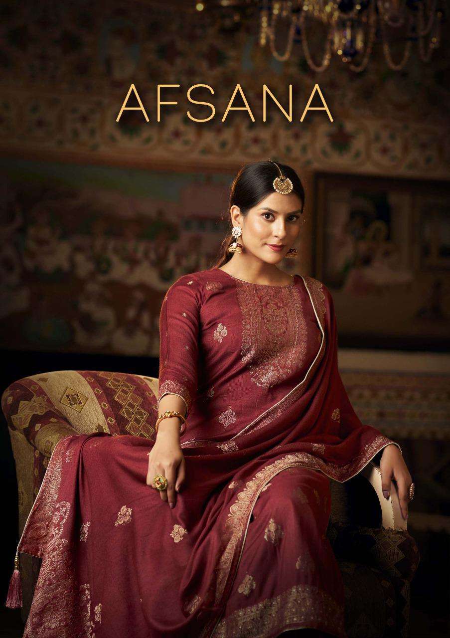 afsana by sargam viscose pashmina jacquard winter dresses supplier