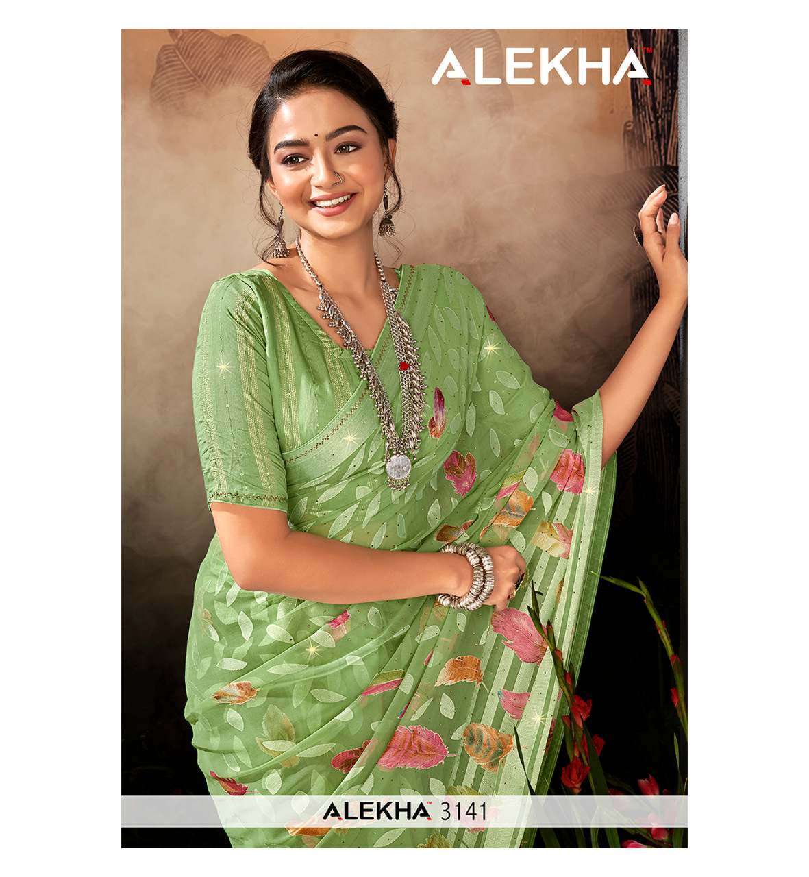 alekha 3141 zilmil brasso beautiful sarees