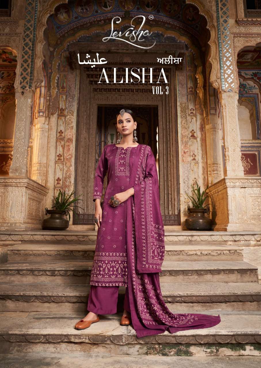 alisha vol 3 by levisha pashmina kani printed dress materials