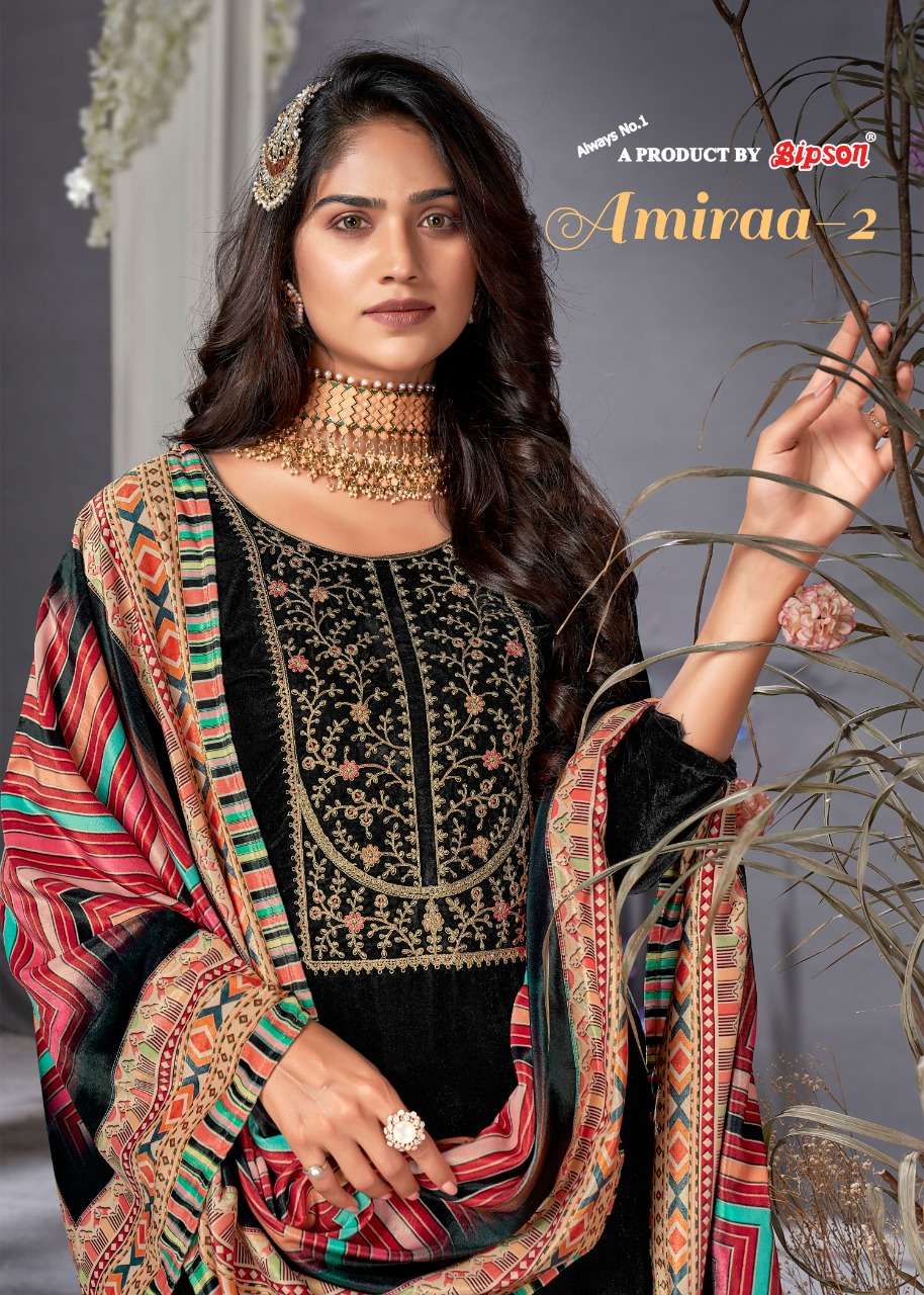 amiraa vol 2 by bipson velvet classy look winter fancy suits