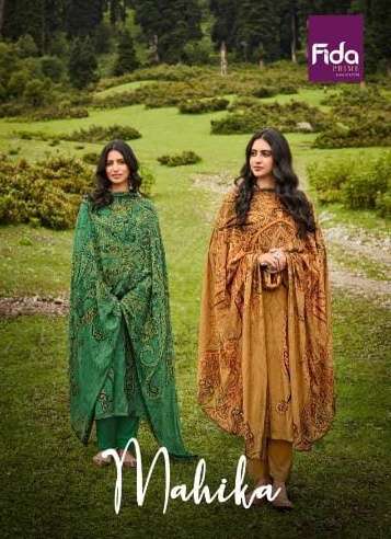 fida mahika silk & wool pashmina printed suits wholesale 
