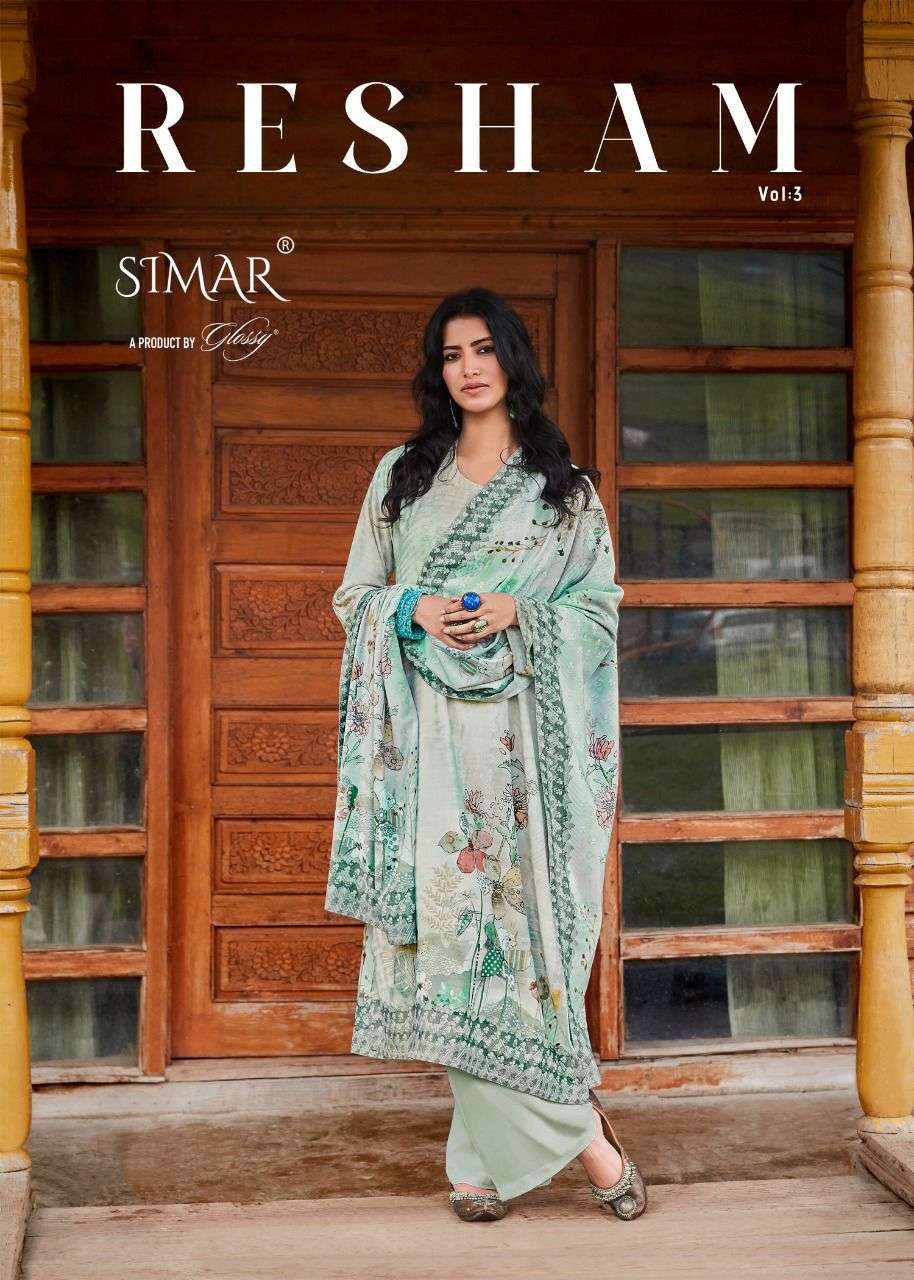 glossy resham vol 3 velvet winter salwar kameez supply shrinagar jammu 