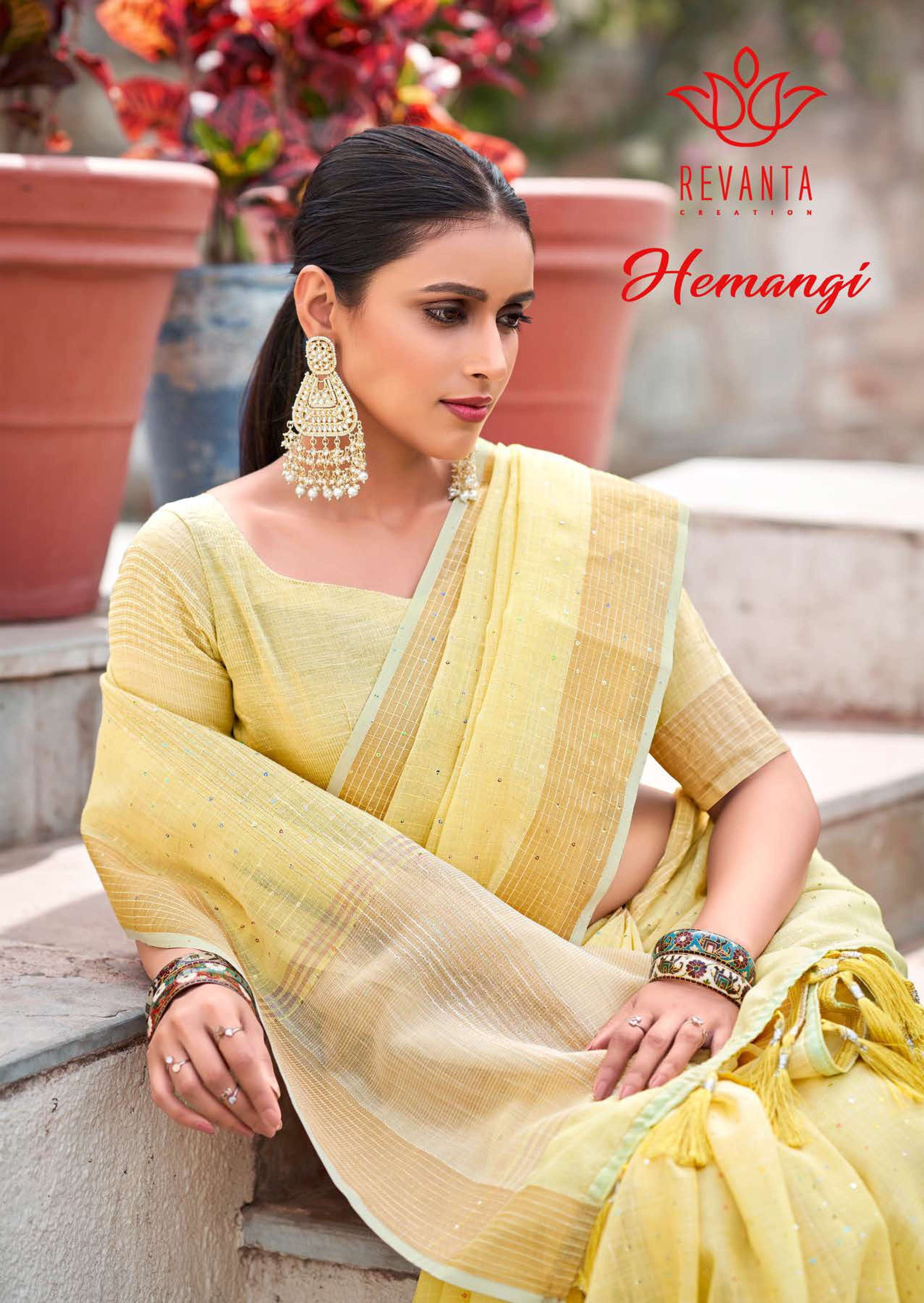 hemangi by revanta linen cotton fancy sarees wholesale 