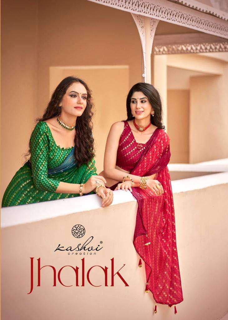 jhalak by kashvi creation georgette printed daily wear sarees